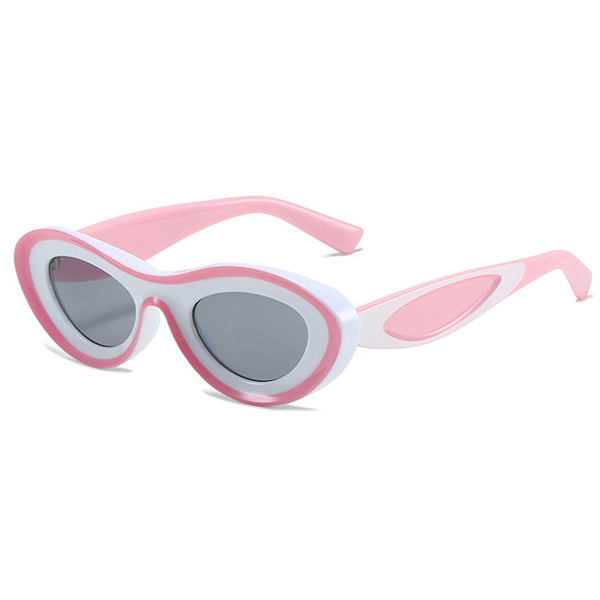 colorblock oval sunglasses boogzel clothing