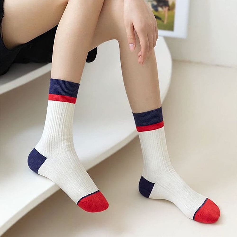 color block ribbed socks boogzel clothing