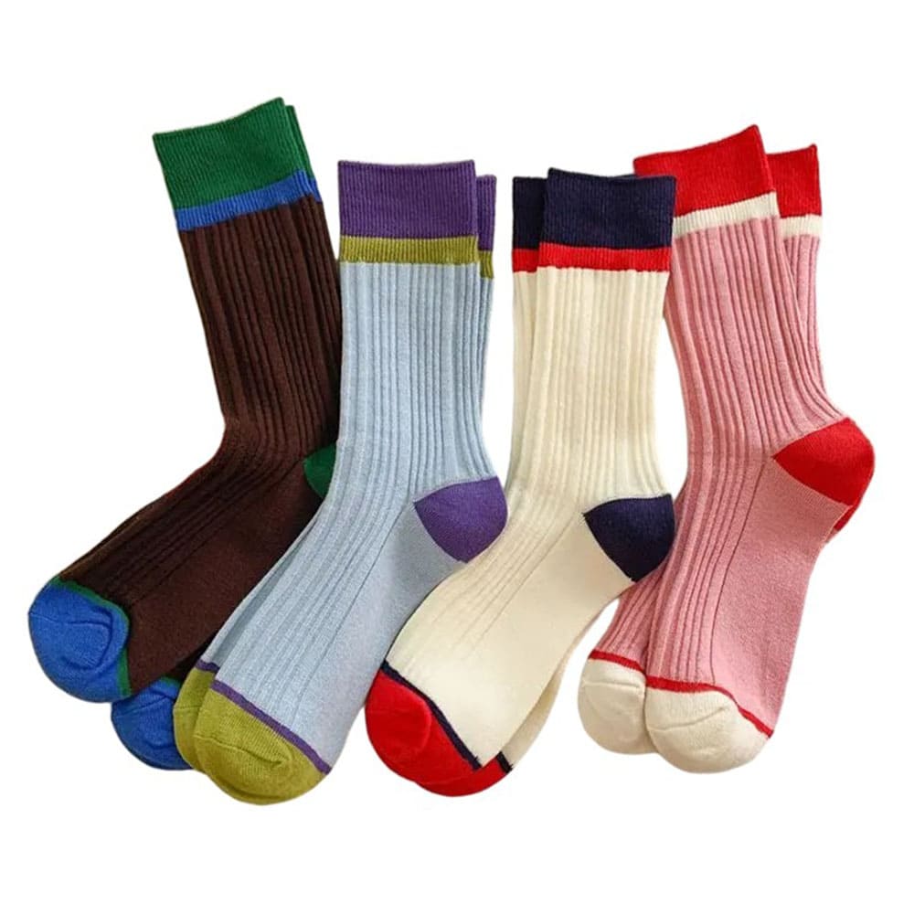 color block ribbed socks boogzel clothing