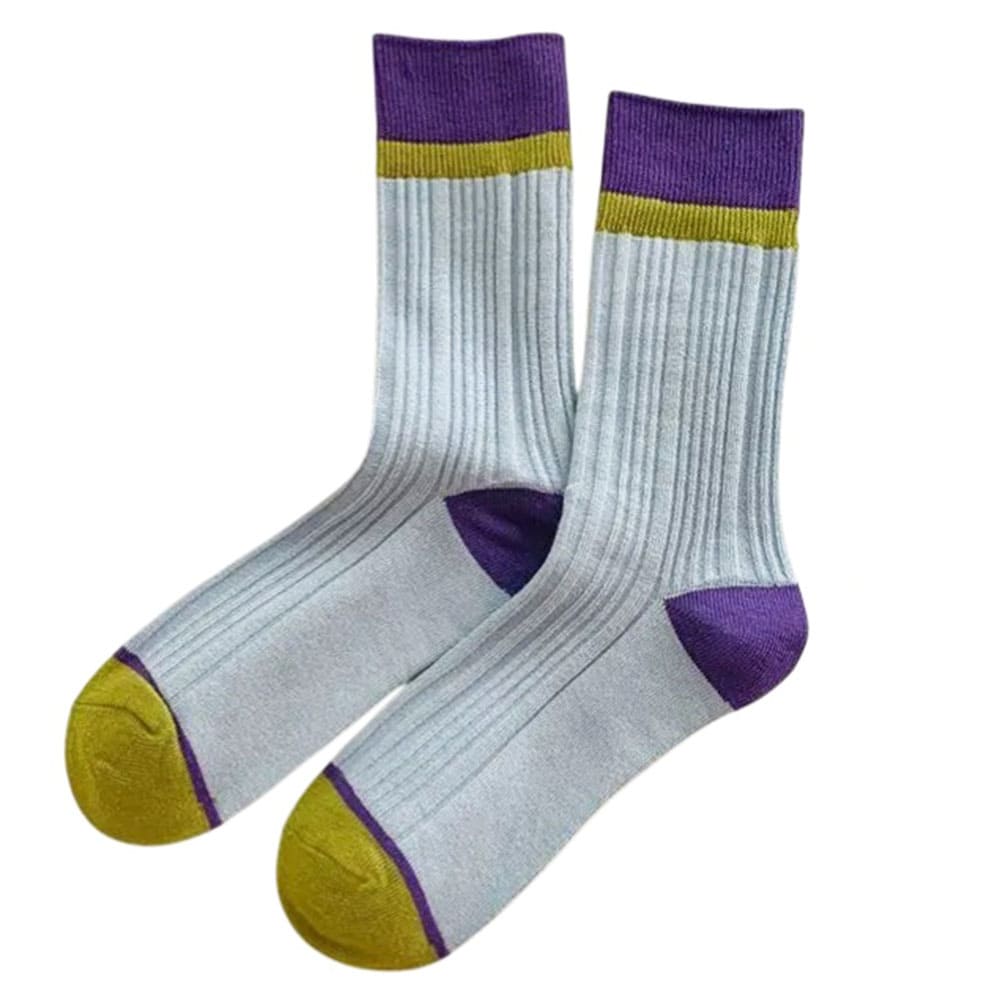 color block ribbed socks boogzel clothing