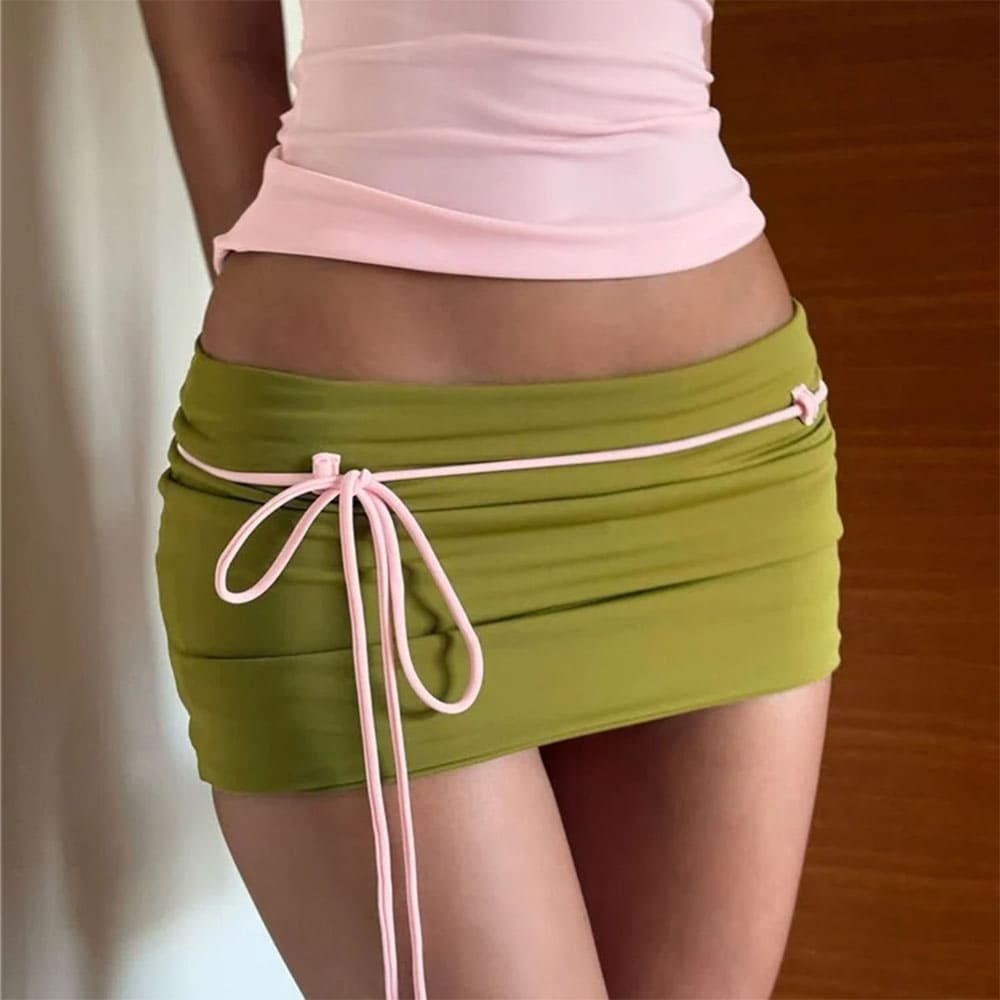 color block tank top and mini skirt co ord set boogzel clothing