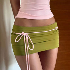 color block tank top and mini skirt co ord set boogzel clothing