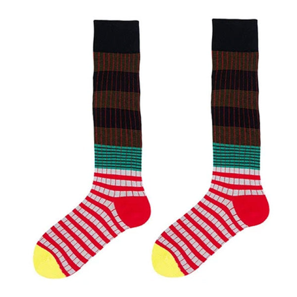 colorful striped high socks boogzel clothing