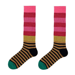 colorful striped high socks boogzel clothing
