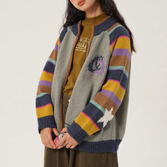 colorful striped zip sweater boogzel clothing