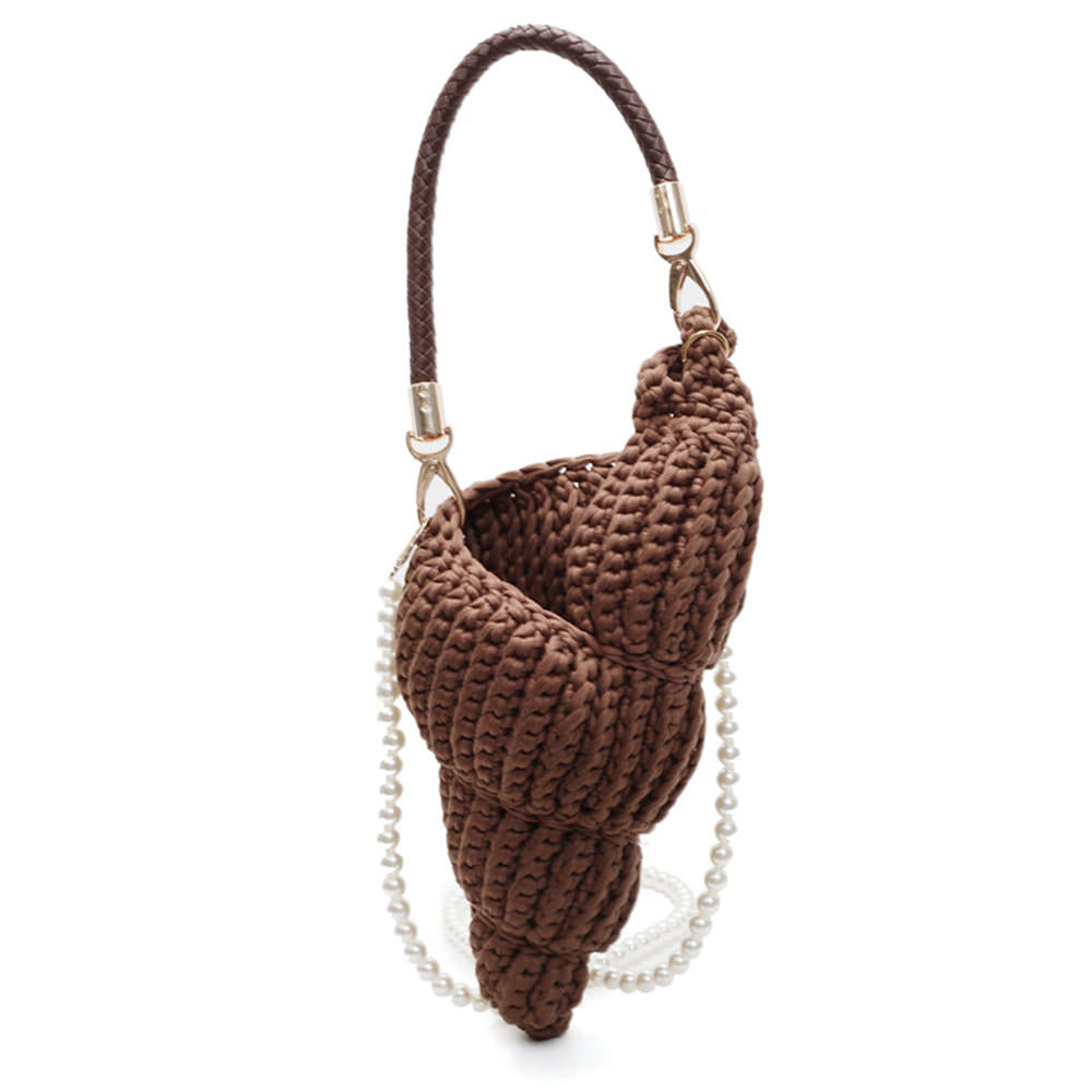 conch shell knit crochet bag boogzel clothing