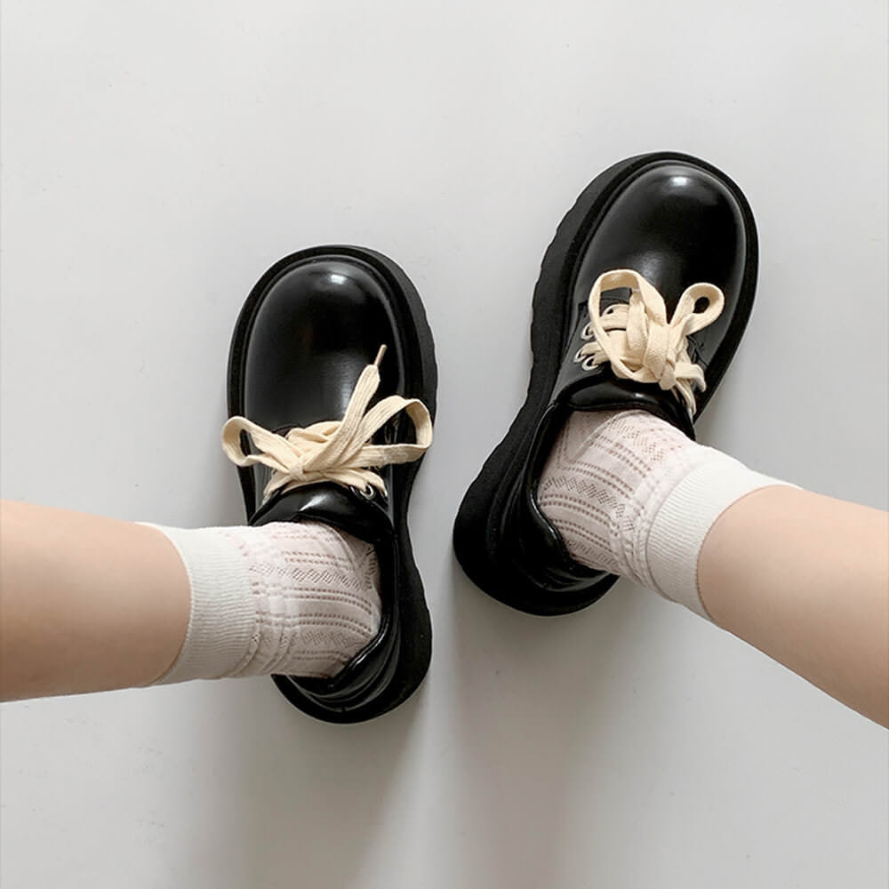 contrast laced chunky platform boots boogzel clothing
