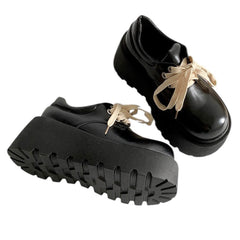 contrast laced chunky platform boots boogzel clothing
