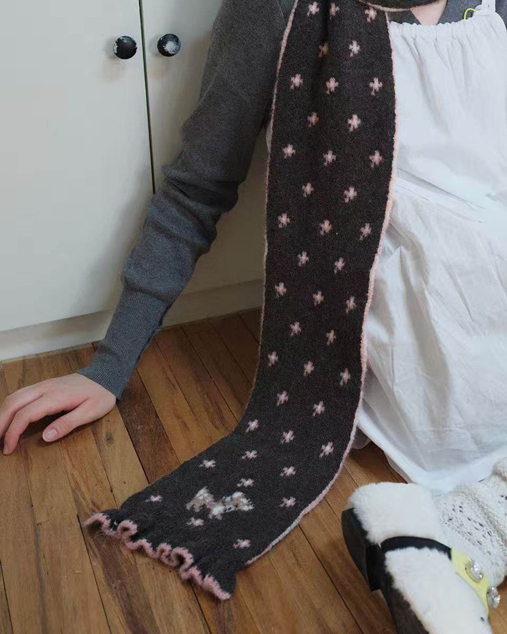 coquette dream knit scarf boogzel clothing