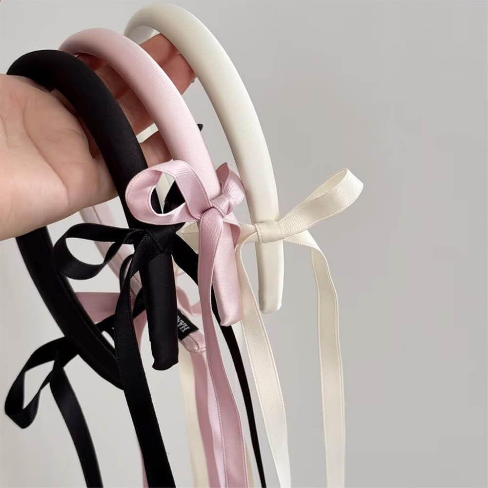 coquette girl ribbon bow headband boogzel clothing