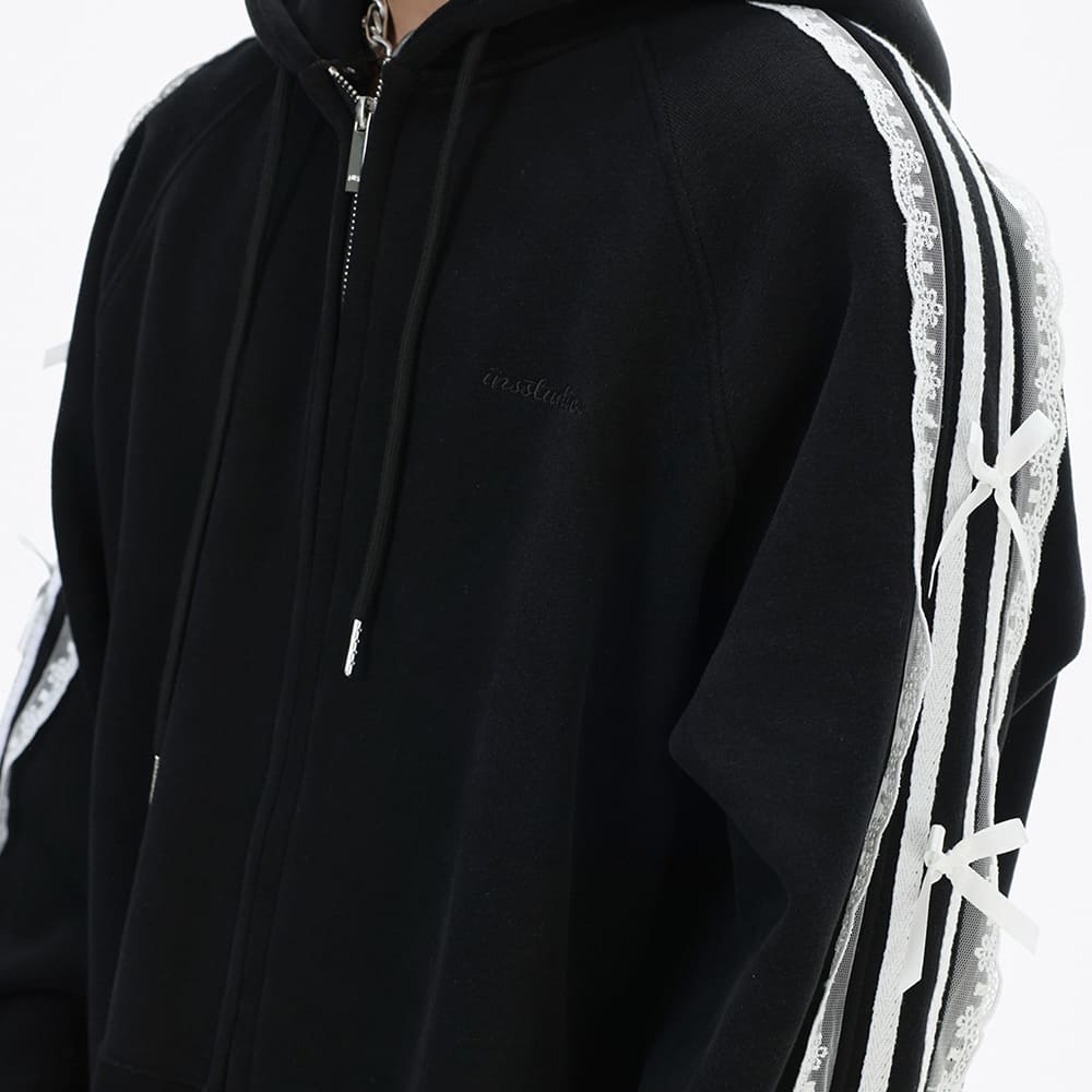 coquette lace sleeve hoodie boogzel clothing