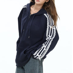 coquette lace sleeve hoodie boogzel clothing