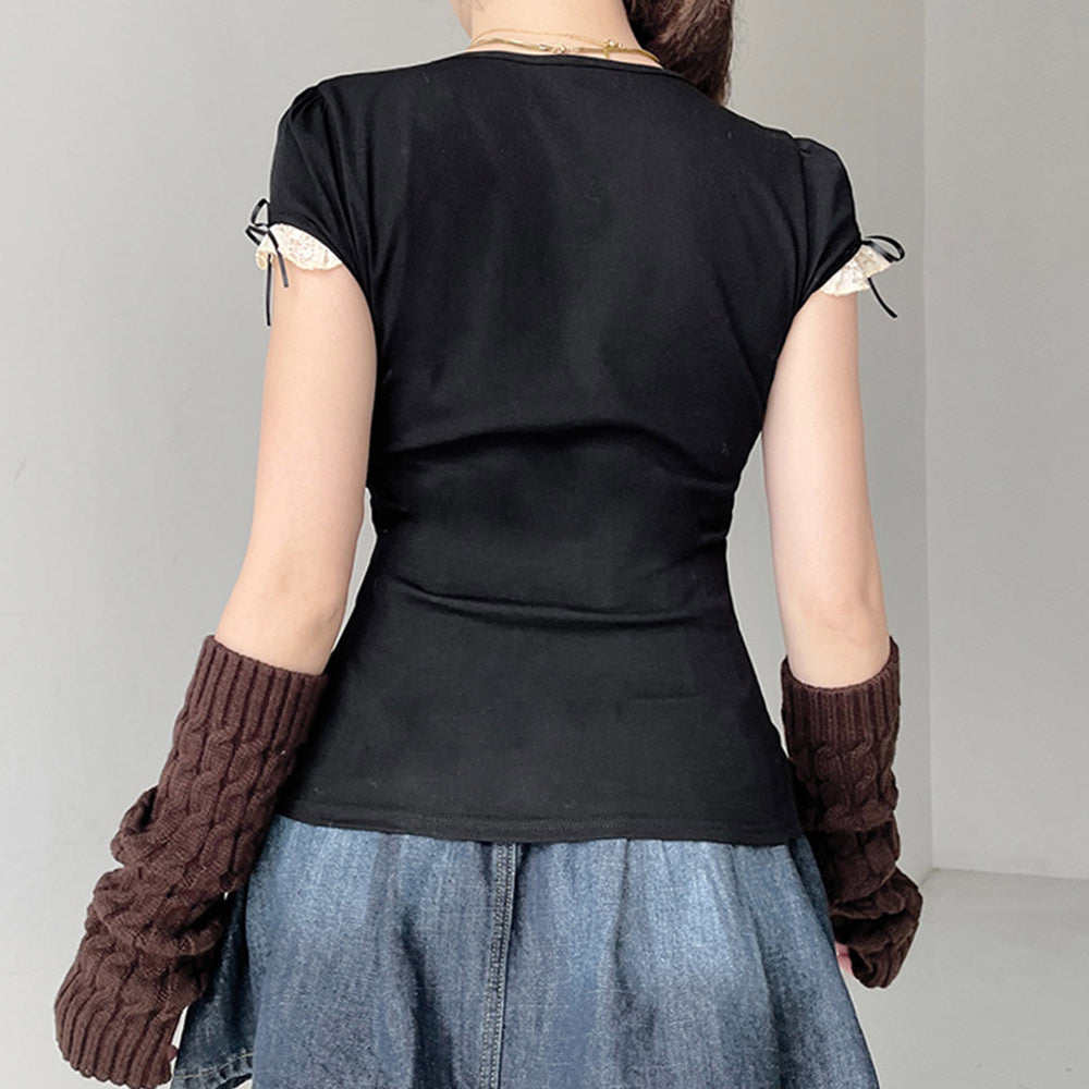 coquette aesthetic ruched top boogzel clothing