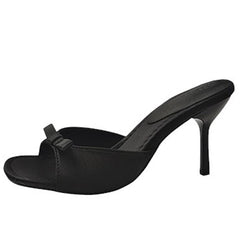 coquette bow heeled mules boogzel clothing