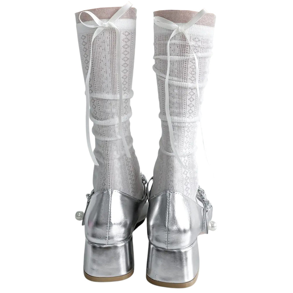 coquette girl ribbon bow socks boogzel clothing