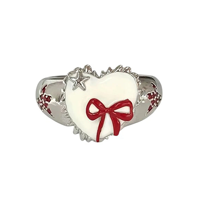 coquette heart shaped ring boogzel clothing