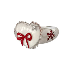 coquette heart shaped ring boogzel clothing