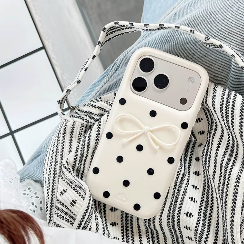 coquette polka dot bow iphone case boogzel clothing