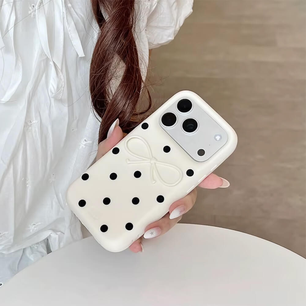 coquette polka dot bow iphone case boogzel clothing