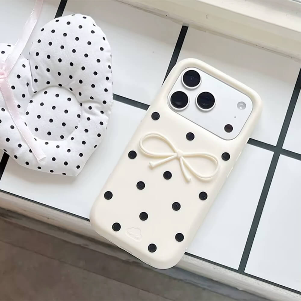 coquette polka dot bow iphone case boogzel clothing