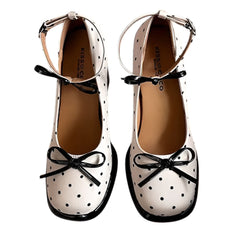 coquette polka dot mary jane heels boogzel clothing