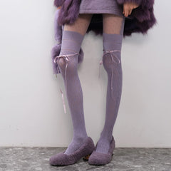 coquette ribbon bow knee socks boogzel clothing