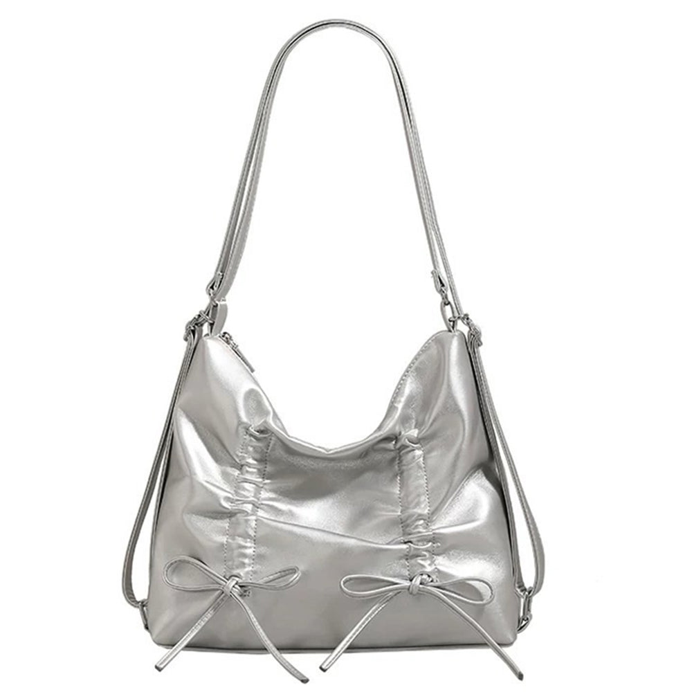coquette ruched bow shoulder bag boogzel clothing