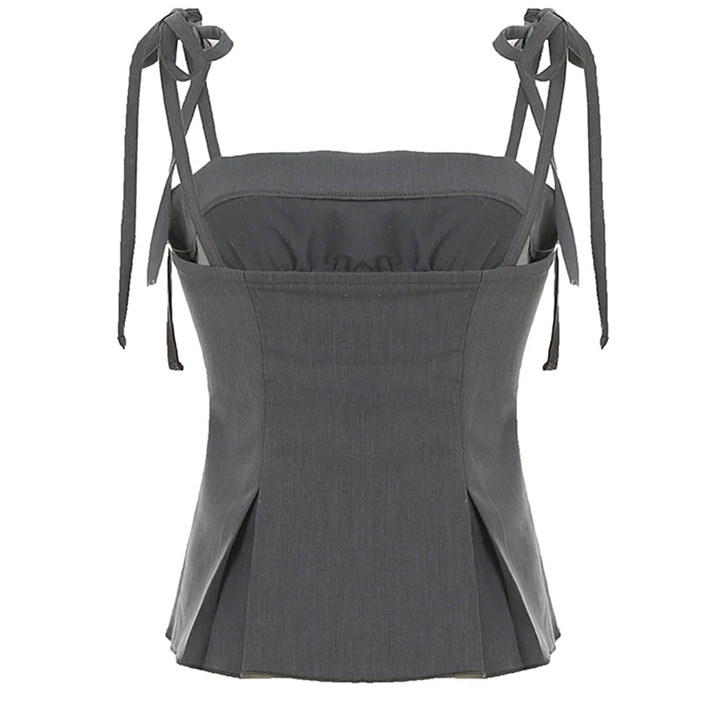 coquette ruched bow tie top boogzel clothing