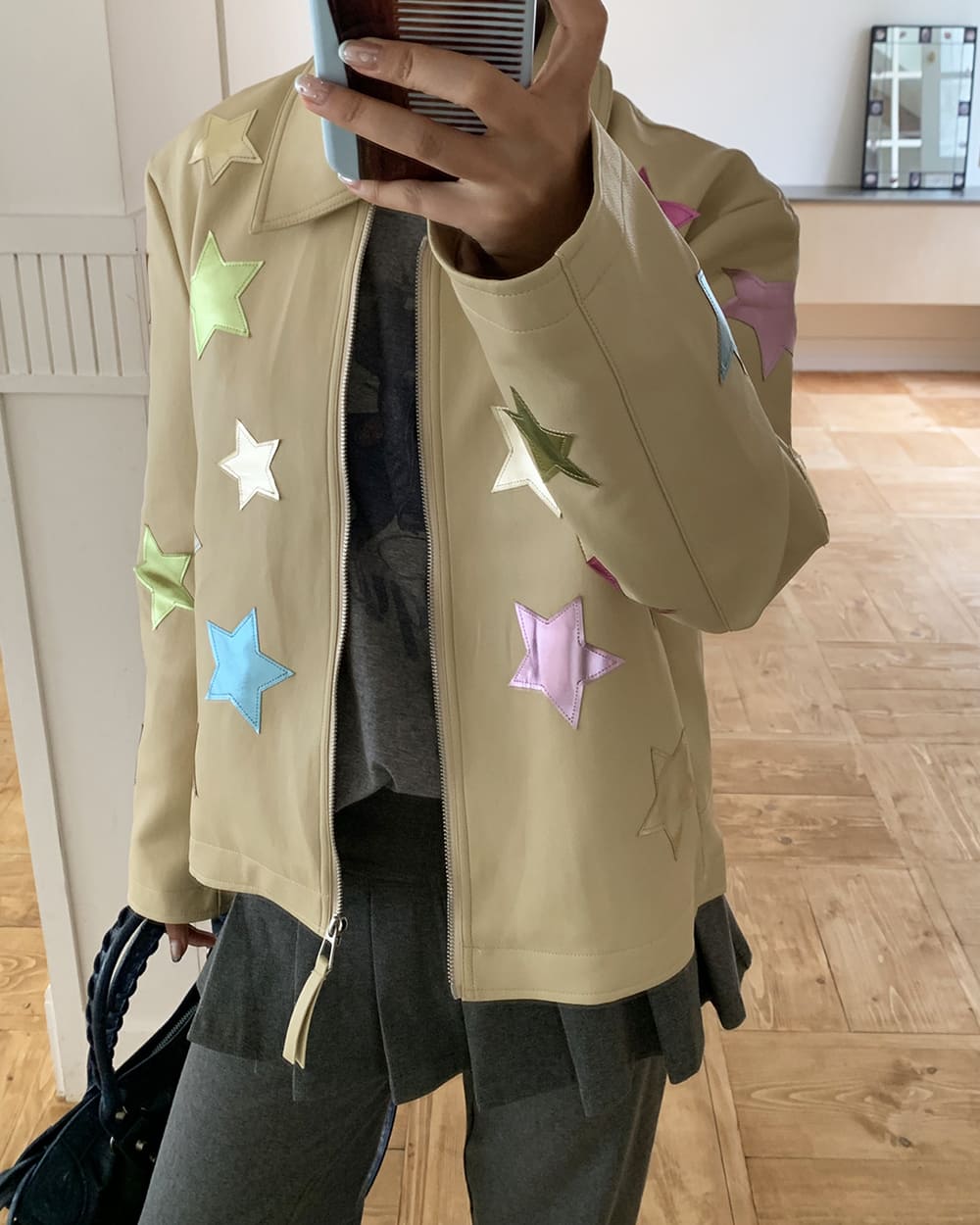 cosmic star patch jacket boogzel clothing