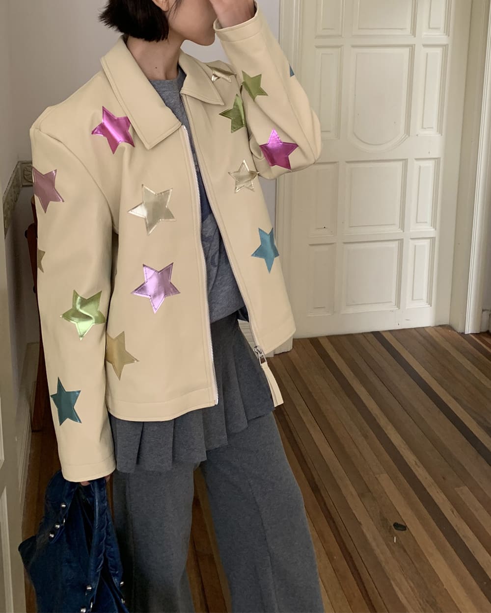 cosmic star patch jacket boogzel clothing