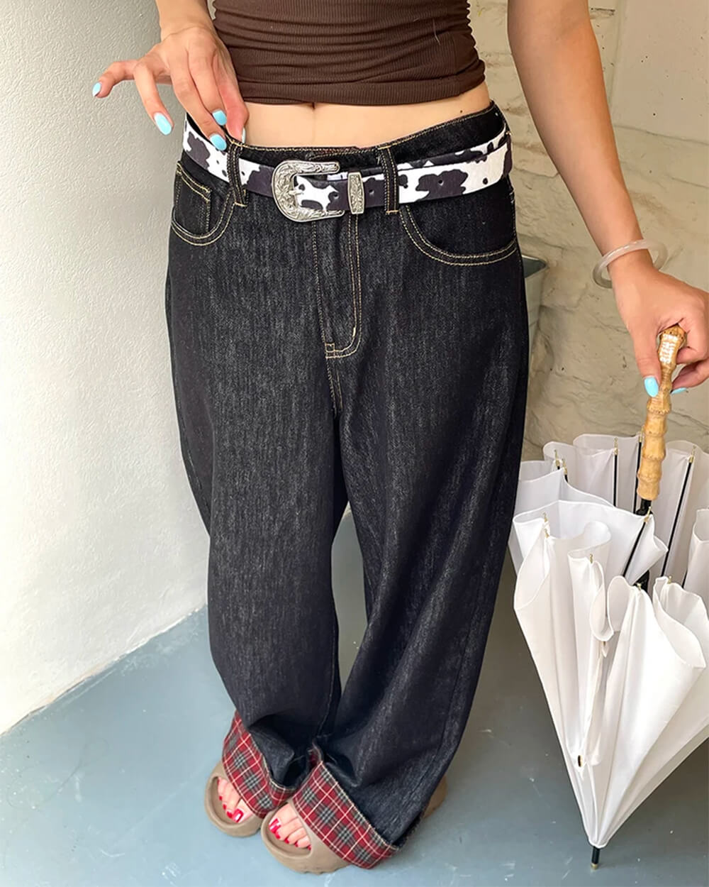 cow print aesthetic belt boogzel clothing