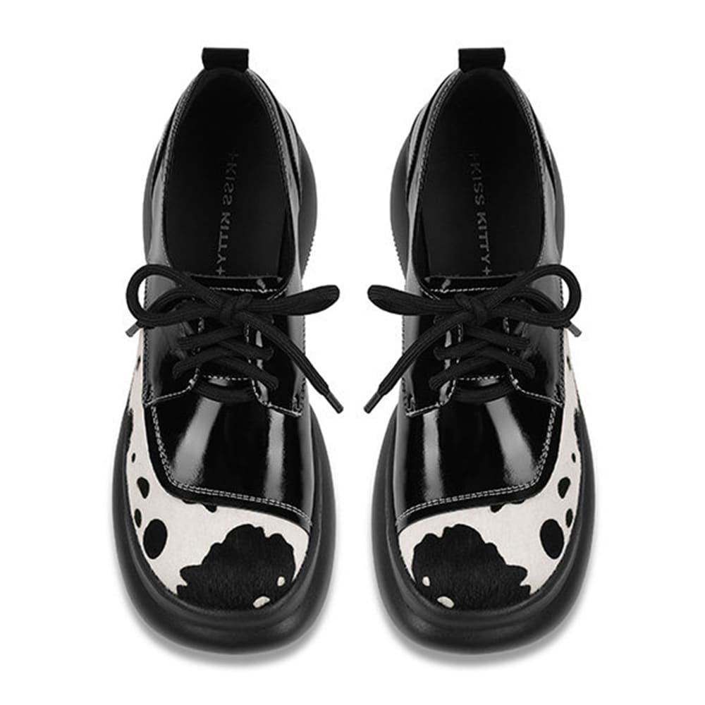 cow print oxford boots boogzel clothing