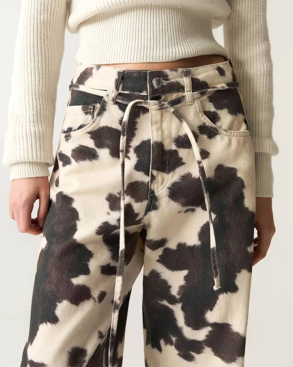 cow print pants boogzel clothing