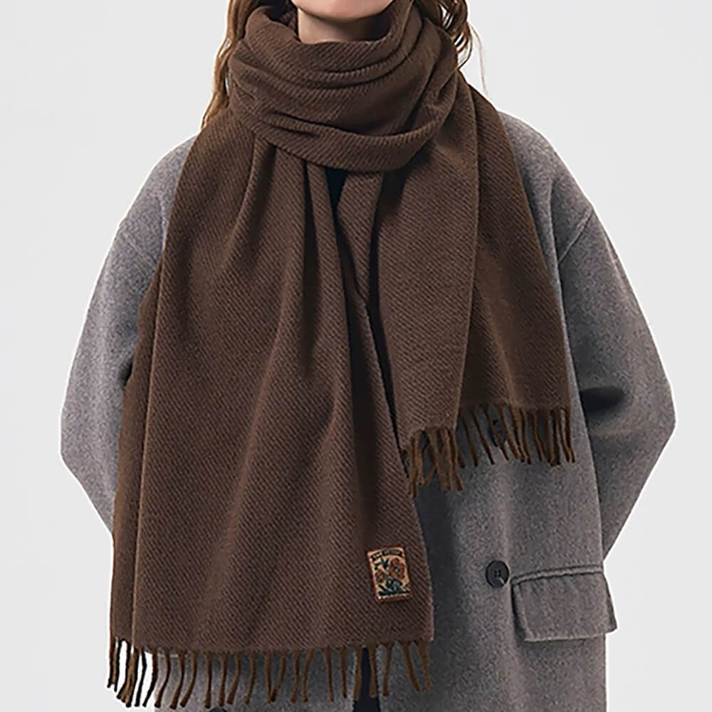 cozy warm fringed scarf boogzel clothing
