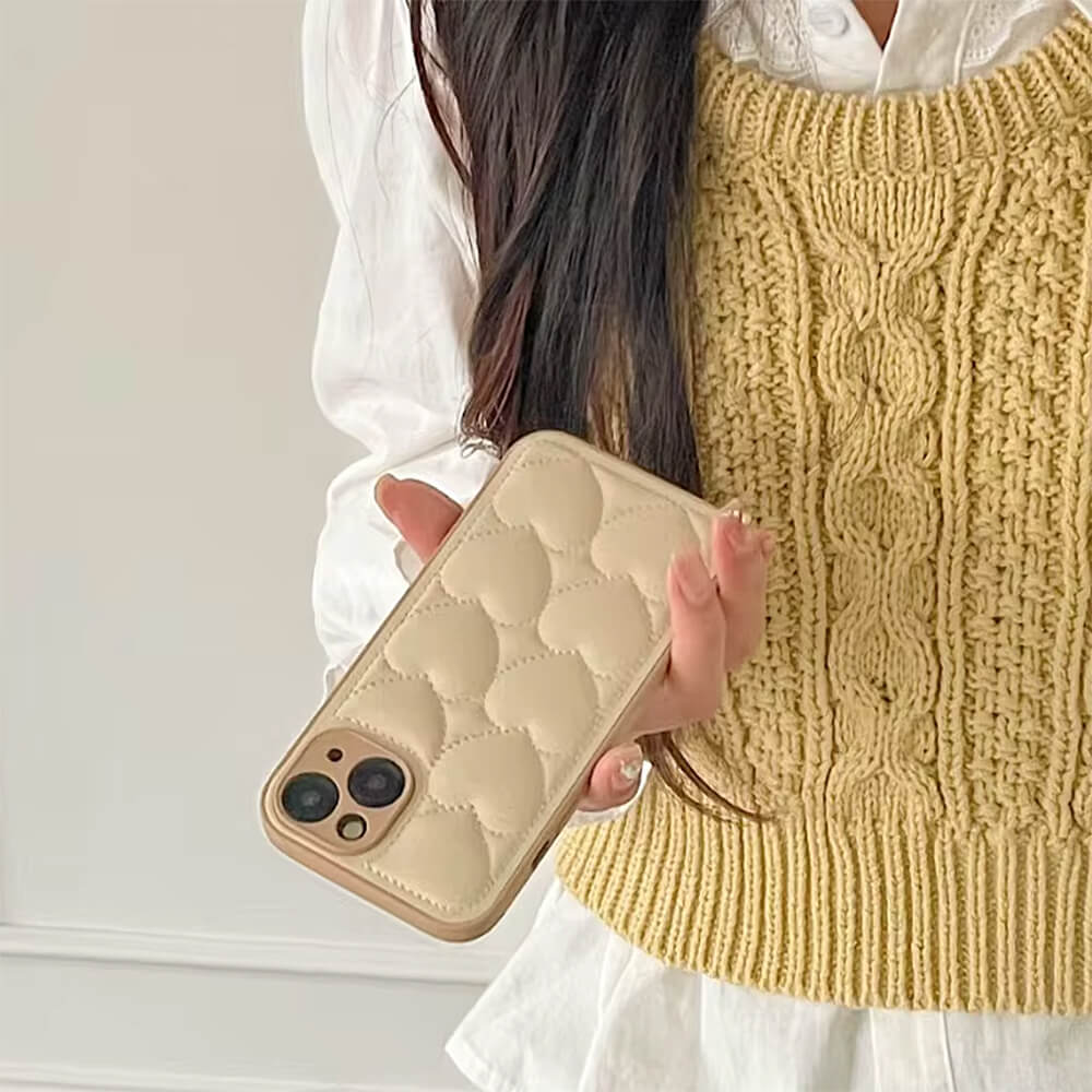 cream heart iphone case boogzel clothing
