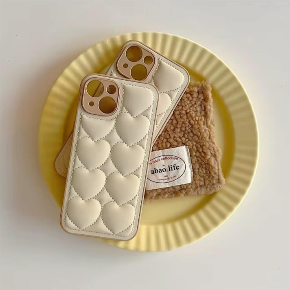 cream heart iphone case boogzel clothing