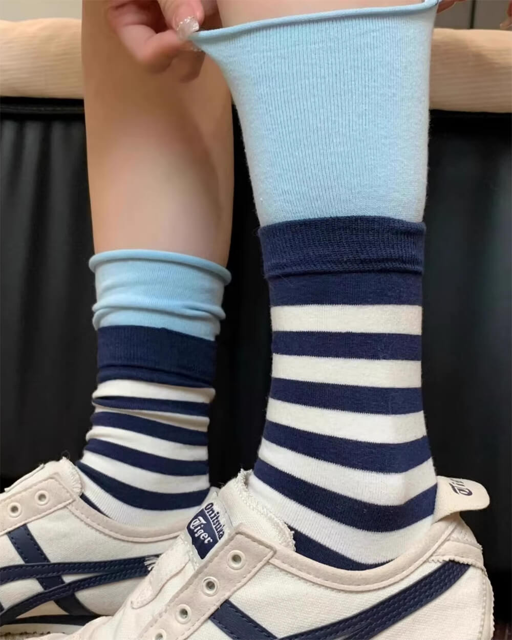 cute striped socks boogzel clothing