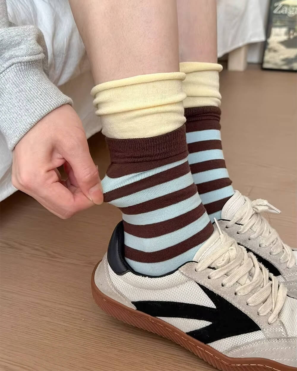 cute striped socks boogzel clothing