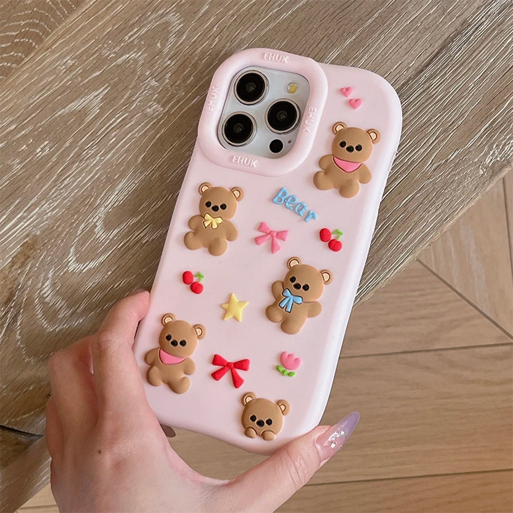 cute bear and bows iphone case boogzel clothing