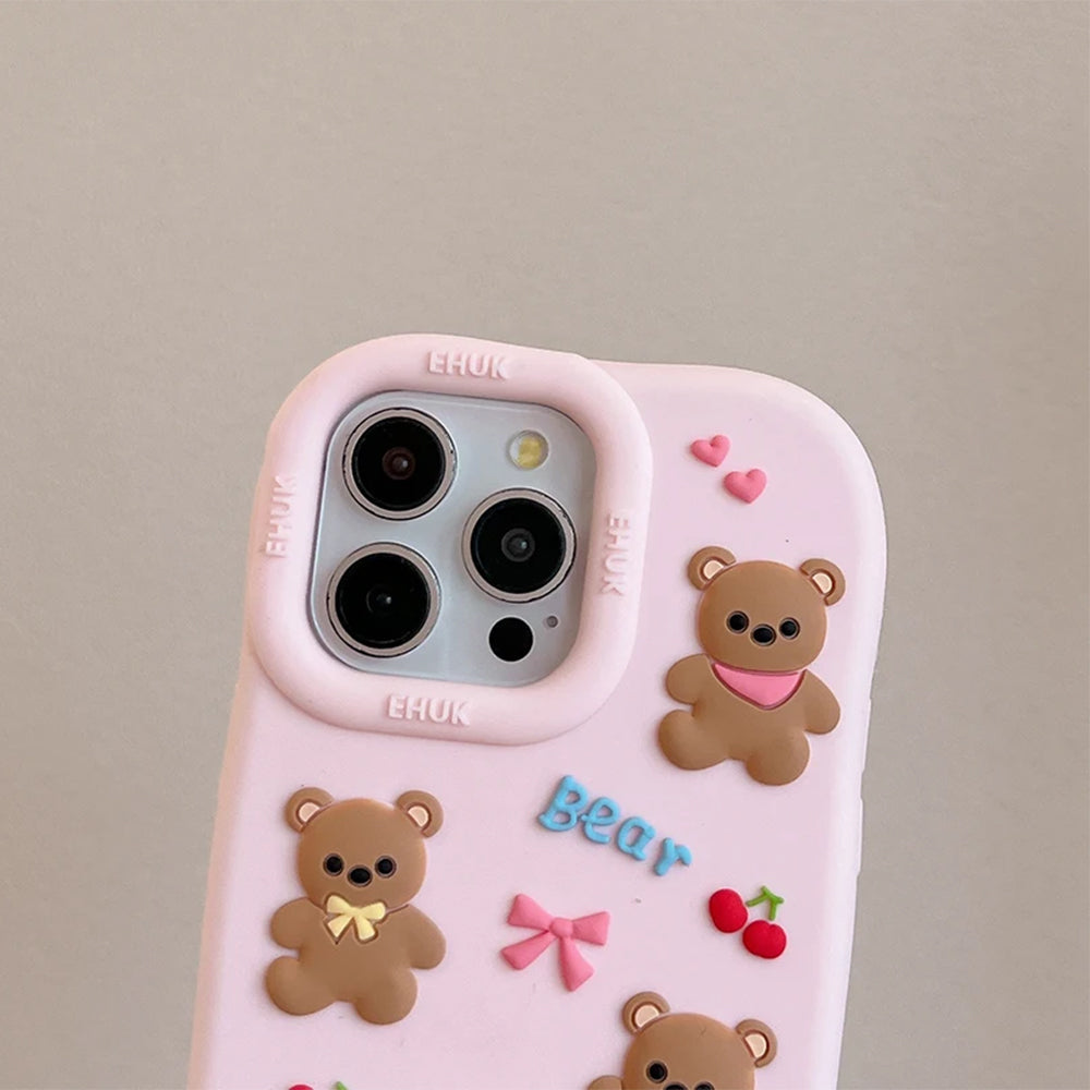 cute bear and bows iphone case boogzel clothing