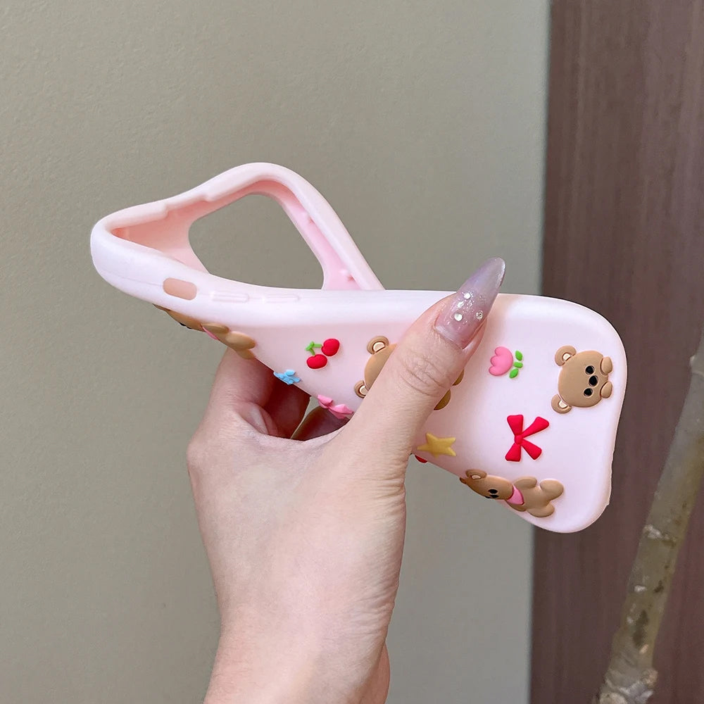 cute bear and bows iphone case boogzel clothing