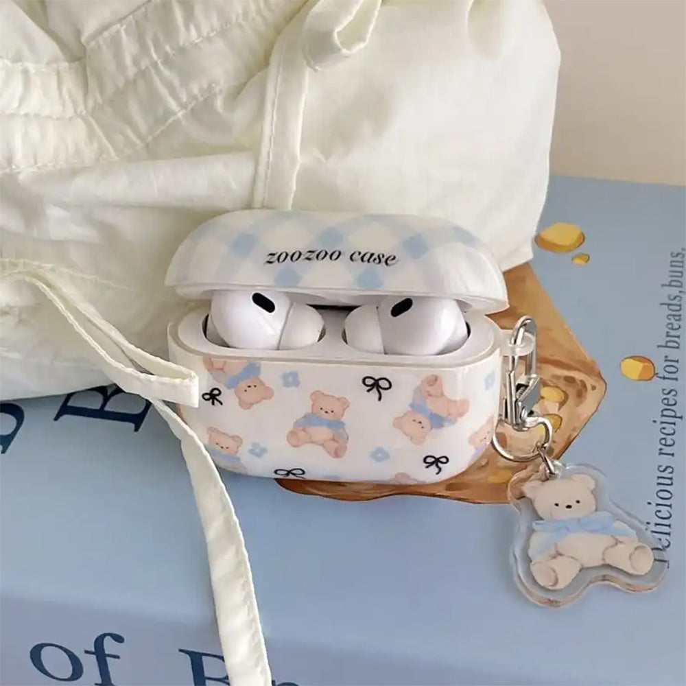 cute bear and bows airpods case boogzel clothing