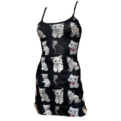 cute cats print y2k mini dress boogzel clothing