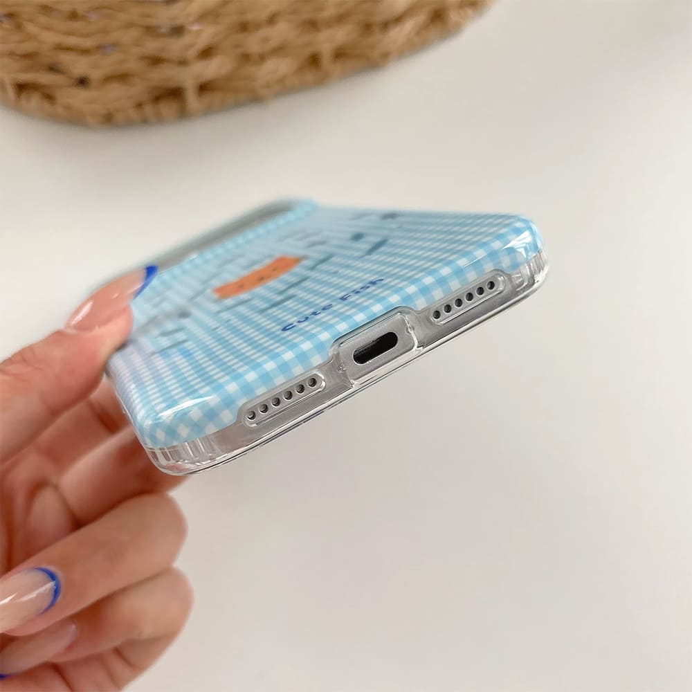 cute kitty gingham iphone case boogzel clothing