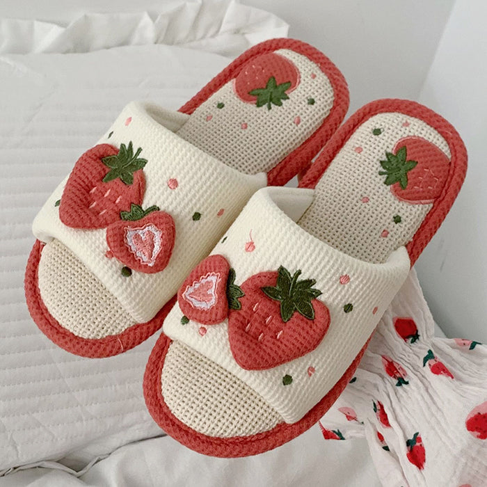 cute strawberry slippers boogzel clothing