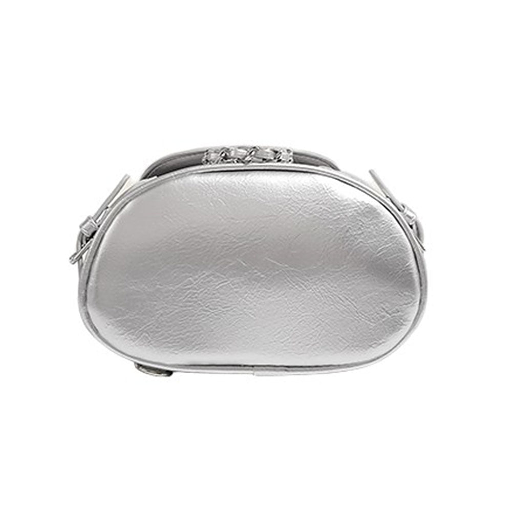 cyber aesthetic silver backpack boogzel clothing