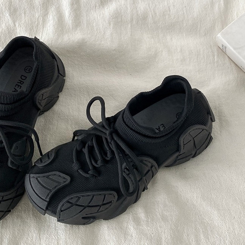 cybercore black chunky sneakers boogzel clothing