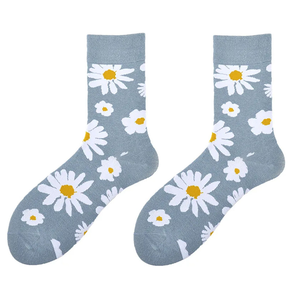 daisies print socks boogzel clothing