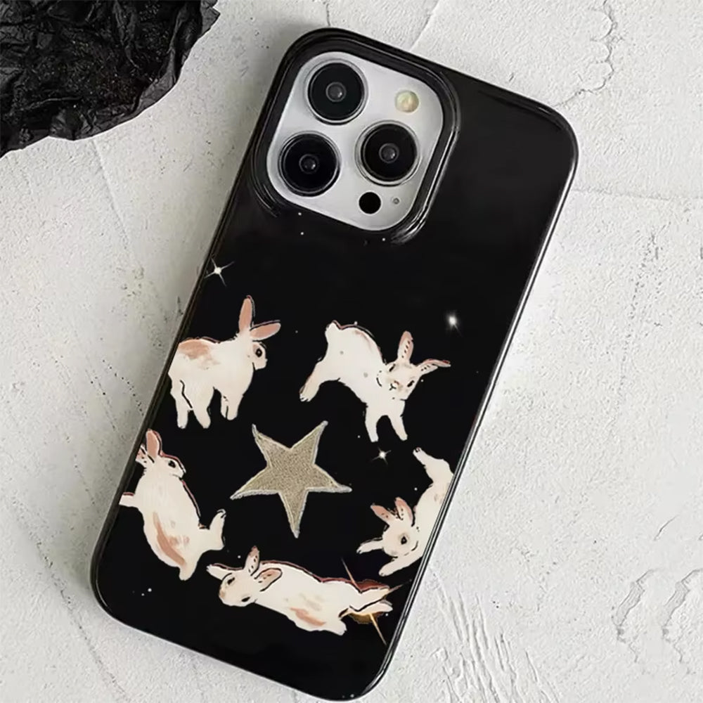 dancing rabbits iphone case boogzel clothing