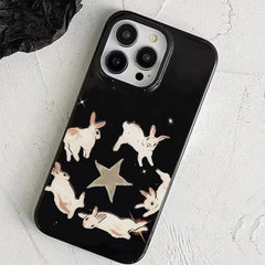 dancing rabbits iphone case boogzel clothing